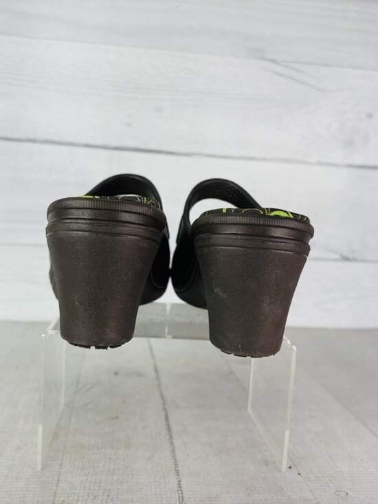 Crocs Women FRANCES Brown Slip On Wedge Closed Toe Mary Jane Comfort Shoes Sz 8 - Picture 5 of 16